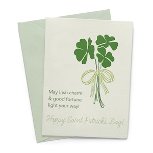 Charme irlandais | Fêtes/St. Saint-Patrick | Carte de voeux typographique