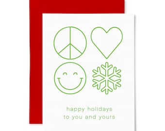 Happy Holidays To You and Yours Holiday | Holiday/Christmas | Letterpress Greeting Card