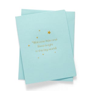 Shine Bright Little One | Baby | Engraved Greeting Card