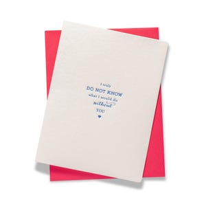 Sin ti / Tarjeta de felicitación impresa
