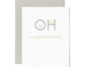Oh Baby | Baby | Letterpress Greeting Card