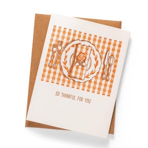 So Thankful for You | Holiday/Thanksgiving | Letterpress Greeting Card