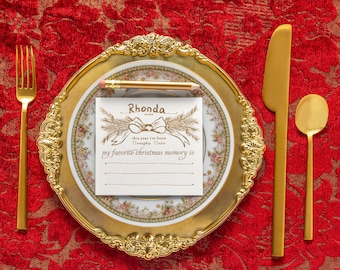 Place Cards | Holiday Christmas with Gold Foil