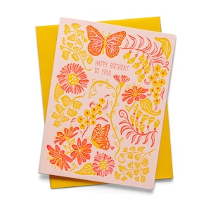 Blumen Geburtstag | Geburtstag | Letterpress Grußkarte