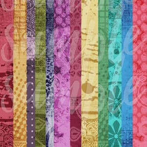 Folha de colagem digital de fita washi para impressão nº 6 para diário de lixo, planejadores e scrapbooking digital