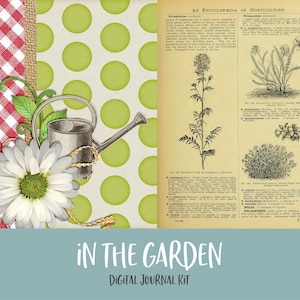 In the Garden Digital Printable Junk Journal Kit
