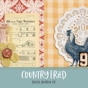 Country Fried Digital Printable Junk Journal Kit
