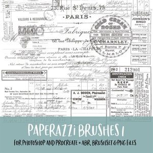 Paperazzi 1 商用利用可能なPNGファイル付きPhotoshopおよびProcreateブラシ