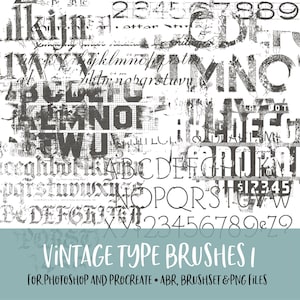 Pinceaux vintage de type Photoshop et Procreate et fichiers PNG 1 à usage commercial