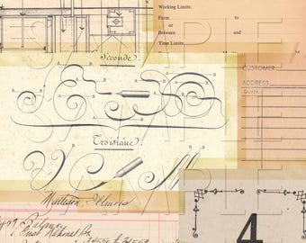 Hoja de collage digital imprimible n.º 265 para revistas basura y álbumes de recortes digitales