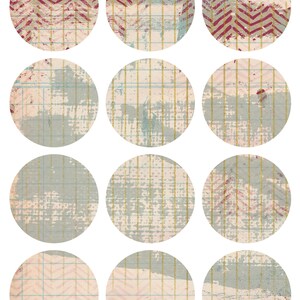 Printable Circle Stickers Collage Sheet No. 3 For Junk Journaling, Digital Scrapbooking, Planners or Snail Mail