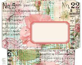 Busta stampabile color rosa cipria - Dimensioni piegata: 5x7
