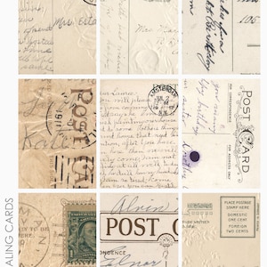 Feuille de collage d'arrière-plans de cartes de journalisation Project Life ATC ACEO Ephemera 6 pour la journalisation indésirable