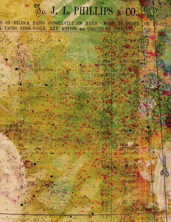 Digital Collage Sheet Printable No. 242 for Junk Journals and Digital Scrapbooking