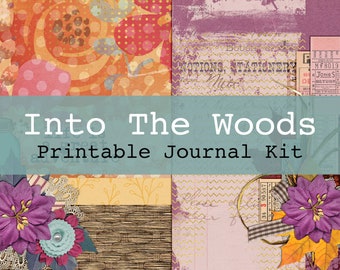 Into The Woods Digital Printable Junk Journal Kit