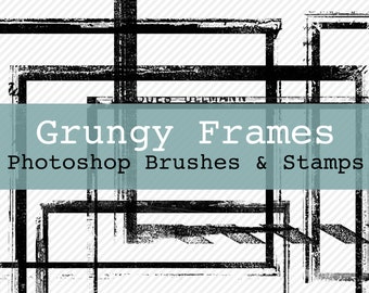 Photoshop Brushes - Grungy Frames - Brushes and PNG Files