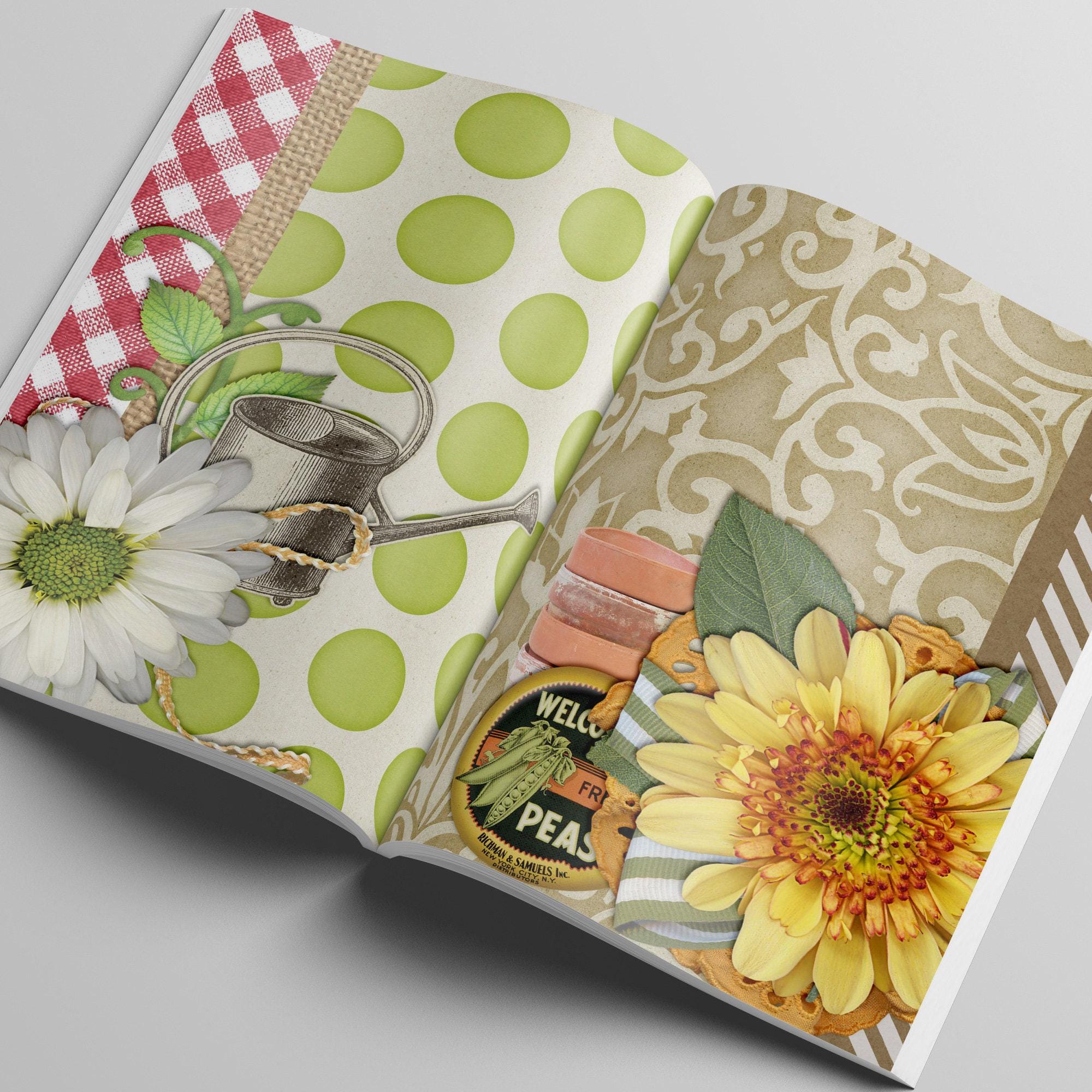 In the Garden Digital Printable Junk Journal Kit - Etsy