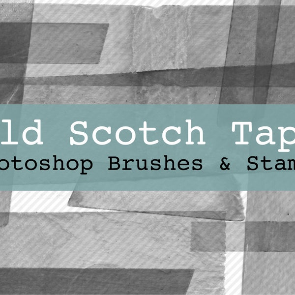 Photoshop Brushes - Old Scotch Tape - Art Journaling & Mixed Media Brushes and PNG Files