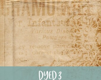 Dyed Printable Digital Background and Journal Papers No. 3 Junk Journal Kit