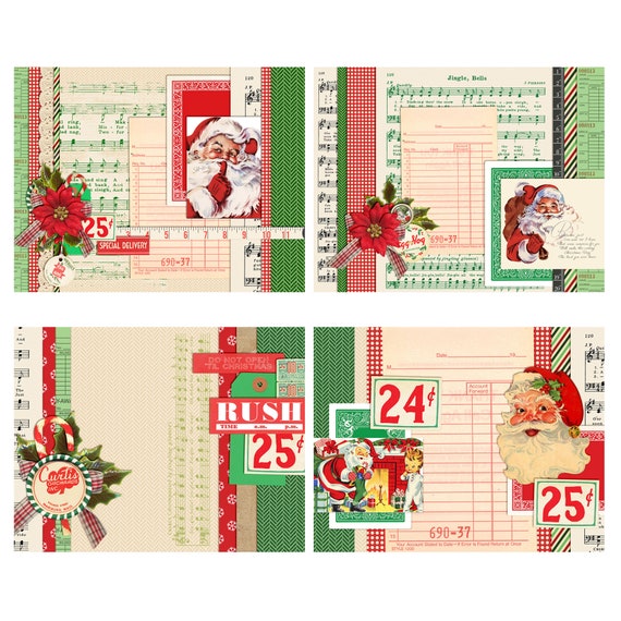 Paper Christmas Shopping Digital Printable Junk Journal Kit Paper ...