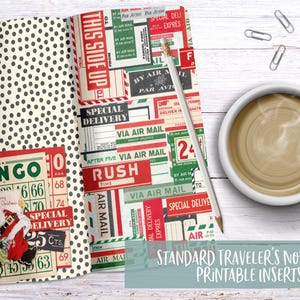 Dear Santa 2 Digital Travelers Notebook Printable Inserts