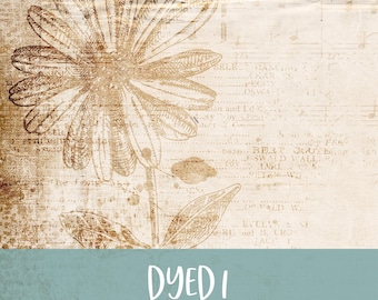 Dyed Printable Digital Background and Journal Papers No. 1 Junk Journal Kit