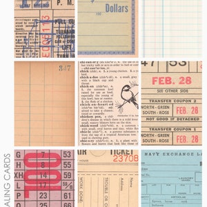Feuille de collage d'arrière-plans de cartes de journalisation Project Life ATC ACEO Ephemera 5 pour la journalisation indésirable