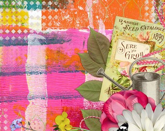 Hoja de collage digital imprimible n.º 212 para revistas basura y álbumes de recortes digitales