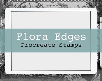 Pinceles Procreate -Pinceles de sello Flora Edges