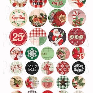 Dear Santa Printable Stickers Fussy Cuts Collage Sheet For Junk Journaling, Digital Scrapbooking, Planners or Snail Mail