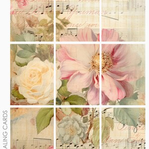 Shabby Chic 30 supports mixtes ATC ACEO Project Life fonds de carte de journalisation feuille de collage pour journalisation indésirable