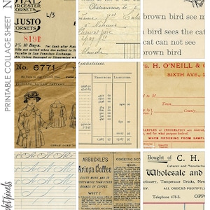 Digital Collage Sheet Printable No. 1 for Junk Journaling