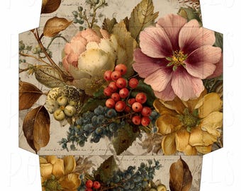 Herbstblumen druckbare Umschlag