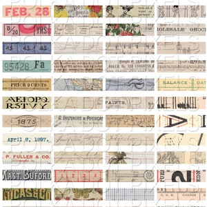 Washi Bits Digital Collage Sheet Printable No. 2 For Junk Journaling, Planners, and Digital Scrapbooking