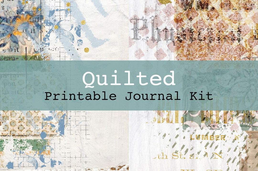 Quilted Digital Printable Journal Kit - Etsy