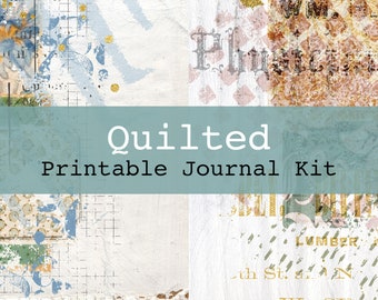 Quilted Digital Printable Journal Kit