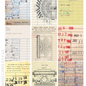 Ephemera Collage 4 supports mixtes ATC ACEO Project Life, arrière-plans de cartes de journalisation, feuille de collage pour journalisation indésirable