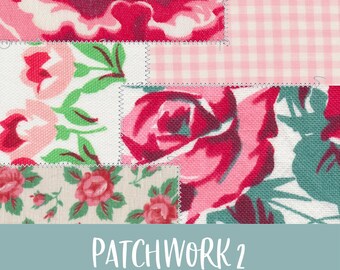 Patchwork 2 Printable Digital Background and Journal Papers Junk Journal Kit