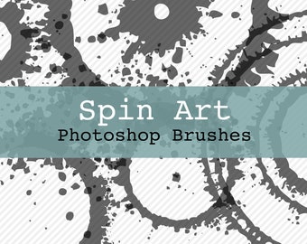 spin art photoshop brushes - for photography or scrapbooking - commercial use allowed - automatic download