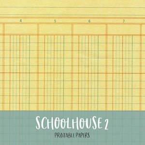 Schoolhouse Printable Digital Background and Journal Papers 2 Junk Journal Kit