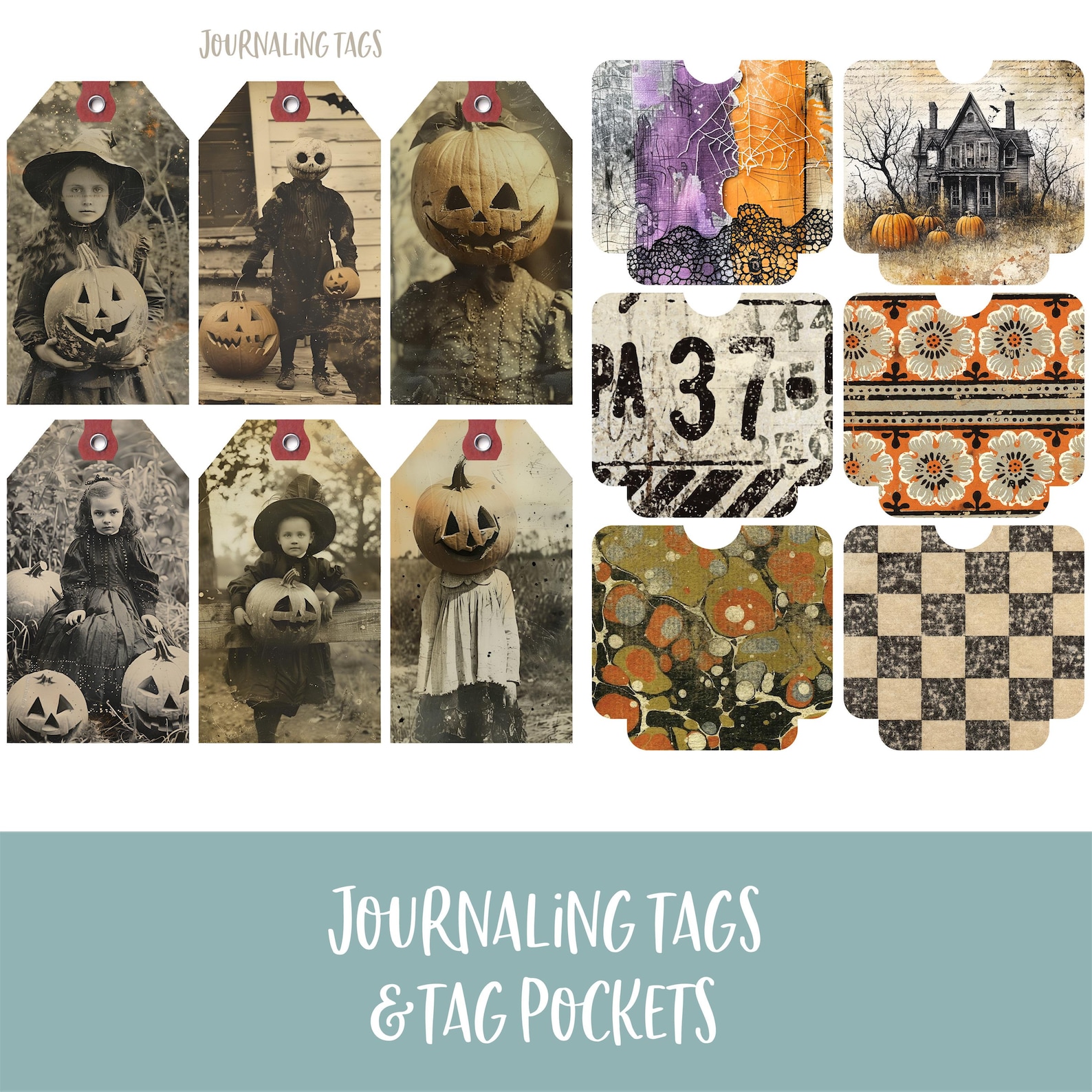Spooky Halloween Digital Printable Junk Journal Kit - Etsy