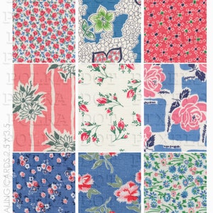 Tissu vintage pour sac d'alimentation ATC ACEO Project Life, arrière-plans de cartes de journalisation, feuille de collage 2 pour la journalisation indésirable