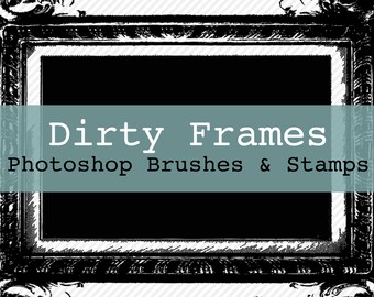 Dirty Frames Photoshop Brushes and PNG Files