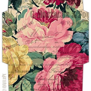 Francois Printable Envelope - 5x7 Folded Size