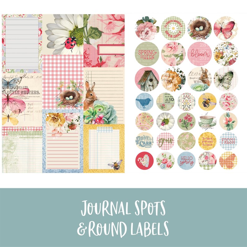 Spring Garden Digital Printable Junk Journal Kit - Etsy