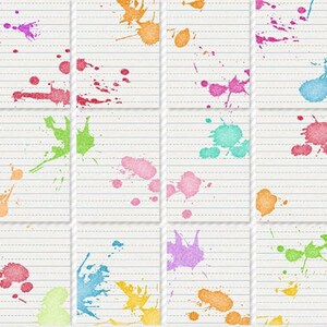 Cartões de diário Glitter Splat Project para diário de lixo