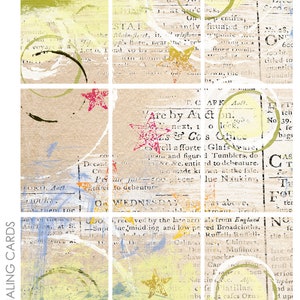 Supports mixtes 10 ATC ACEO Project Life Feuille de collage d'arrière-plans de cartes de journalisation pour journalisation indésirable