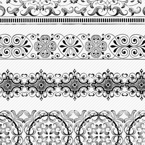 French Borders 1 Photoshop and Procreate Brushes With PNG Files for ...