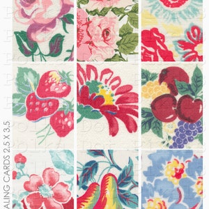 Old Linens 3 ATC ACEO Project Life Carte de journalisation Ephemera Feuille de collage imprimable pour la journalisation des indésirables