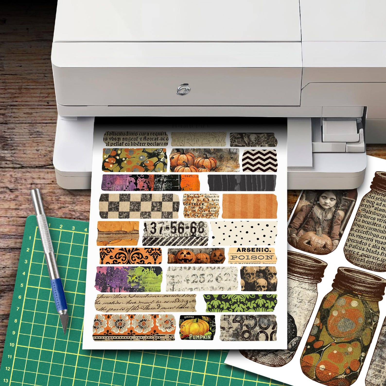Spooky Halloween Digital Printable Junk Journal Kit - Etsy